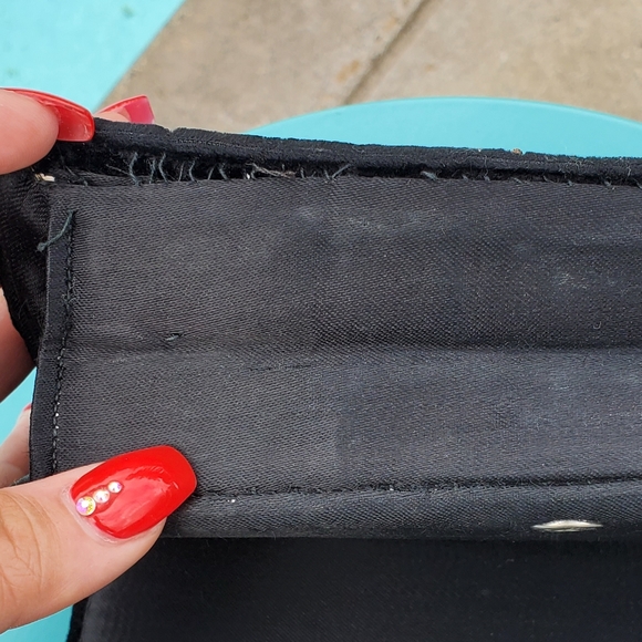 Vintage India Black Velvet Gold Embroidered Natural Gemstone Jeweled Evening Bag - Picture 16 of 17